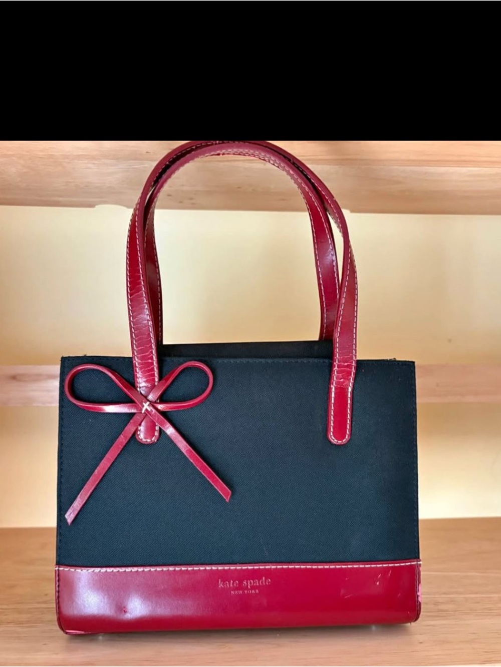 kate spade Black and Red Bow Tote
